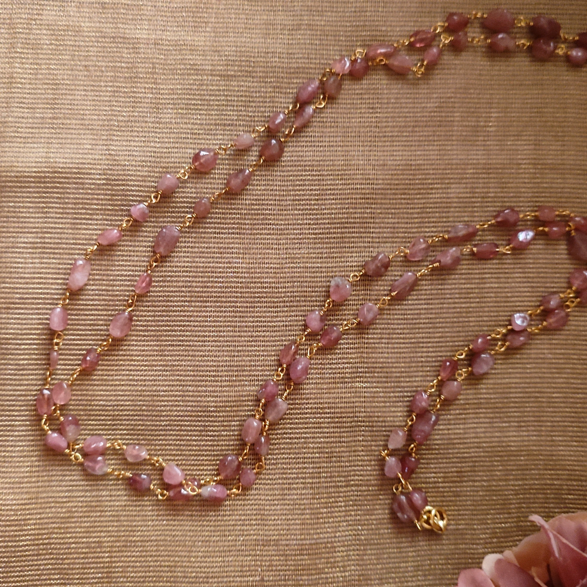 Two Layer Ruby Chain